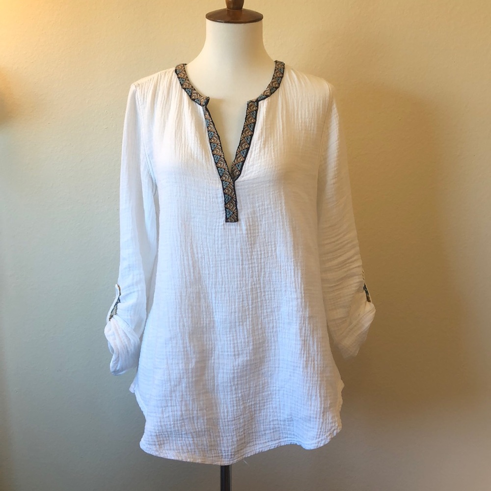 Anthropologie Embroidered Top